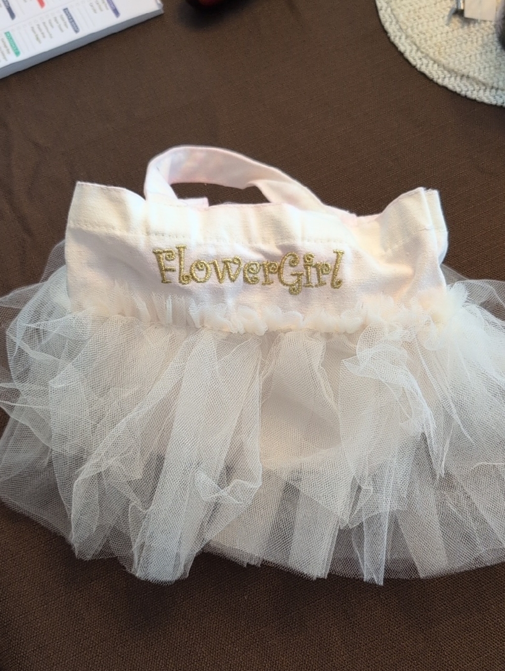 🕊️Wedding Collection🕊️ White Tulle Flower Girl Petal Bag